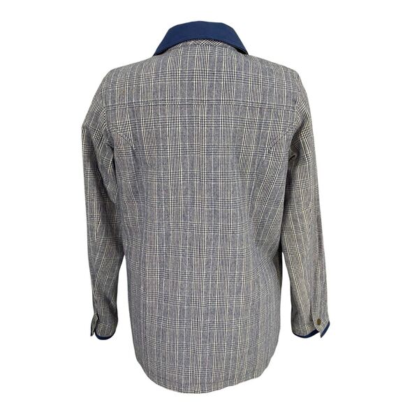 Denim & Co Blazer Womens XS Blue Jacket US Medium Career Work Office Chore Coat - Picture 11 of 16